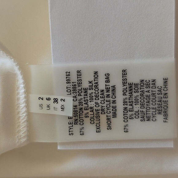 Elie Tahari White Dress w/Lace, Sequins, Rhinestones & Bead Accents. Size 2 - Picture 12 of 13